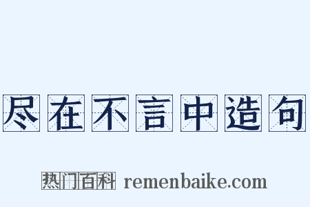 尽在不言中造句是什么意思的图片